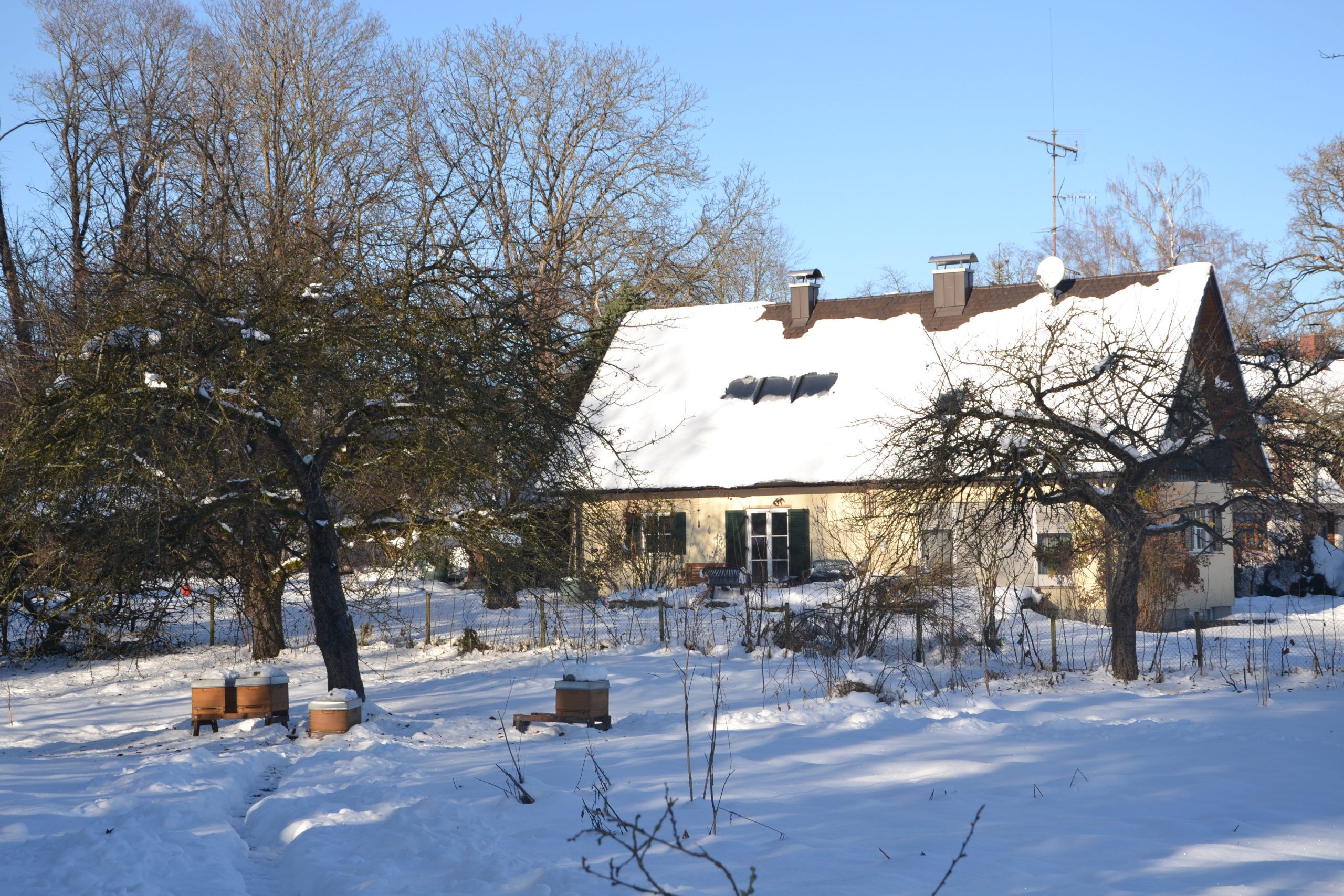 Grundstück im Schnee